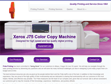 Tablet Screenshot of prideprintingco.com